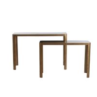 Oxe pilaar set van 2 - antiek brons/smoke