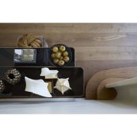 Oxe pilaar set van 2 - antiek brons/smoke