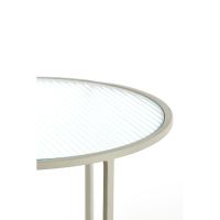 Talca bijzettafel set van 2 - rib glas/crème