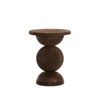 Light & Living Mirto bijzettafel Ø40x50 cm hout - mat donkerbruin