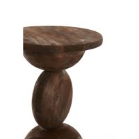 Light & Living Mirto bijzettafel Ø40x50 cm hout - mat donkerbruin