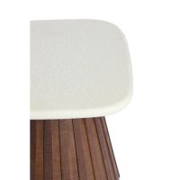Light & Living Okato bijzettafel 45x45x35 cm - crème+hout bruin