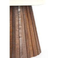 Light & Living Okato bijzettafel 45x45x40 cm - crème+hout bruin