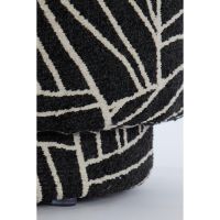 Davone poef Ø40x44 cm - zwart/wit