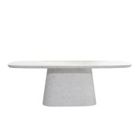 Light & Living Hamura eettafel 220x105x76 cm - terrazzo wit