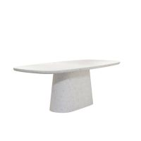 Light & Living Hamura eettafel 220x105x76 cm - terrazzo wit