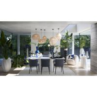 Light & Living Hamura eettafel 220x105x76 cm - terrazzo wit