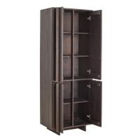 Lavinio wandkast 75x45x200 cm hout - donkerbruin