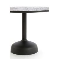 Tunja eettafel ø120x76 cm hout - mat zwart+zwart