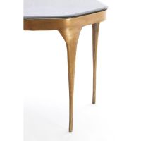 Avi bijzettafel set van 2 glas - smoke+antiek brons