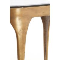 Avi bijzettafel set van 2 glas - smoke+antiek brons