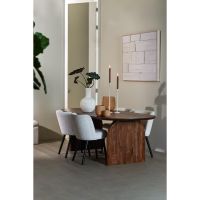 Indore eettafel 220x100x75 cm acacia hout - donkerbruin