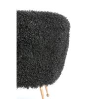 Light & Living Orvion fauteuil furry - zwart+brons