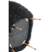 Light & Living Orvion fauteuil furry - zwart+brons