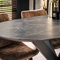 Fraaai Karla bartafel kruisframe deens ovaal - zwart/bruin