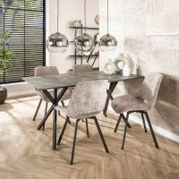 Fraaai Eettafel Chestnut Beton 160 cm