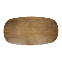 Estes eettafel 180 cm ovale massief mango - zand