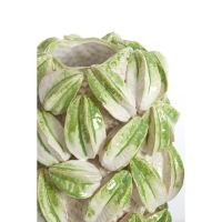 Light & Living Carambola vaas keramiek 32x31,5x36,5 cm - crème/groen