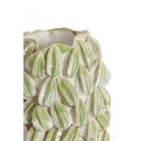 Light & Living Carambola vaas keramiek 35x33x47 cm - crème/groen