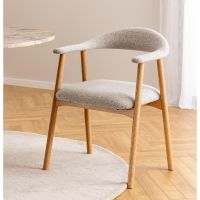 Lykke armstoel | naturel oak onderstel | stof Monza