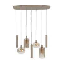 Fraaai Rodolfo hanglamp 4+3-lichts - beige
