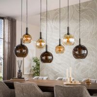 Fraaai Mory hanglamp 4+3-lichts - multi bruin