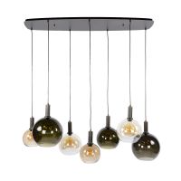 Fraaai Mory hanglamp 4+3-lichts - multi bruin