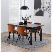 Aino eetkamerstoel | zwart oak onderstel | stof Vic