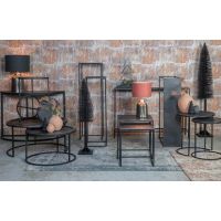 Boca sidetable set van 2 - antiek mat zwart