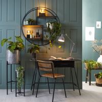 Light & Living Juna wandrek open Ø92x26 cm - zwart