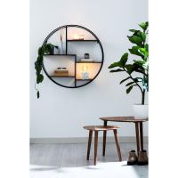 Light & Living Juna wandrek open Ø92x26 cm - zwart