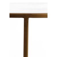 Light & Living Ferati ronde bijzettafels set van 2 - glas helder/goud