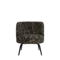 Dieyda fauteuil - zwart/wit