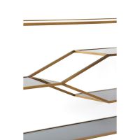 Aino sidetable - glas smoke/antiek brons