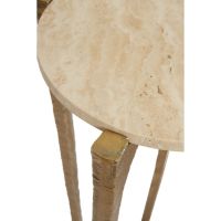 Light & Living Kanae bijzettafel set van 2 - travert zand/antiek brons