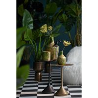 Light & Living Dimphy ronde bijzettafel Ø35x56 cm - lood antiek