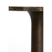 Pazo bijzettafel Ø61x41 cm - donkerbruin marmer