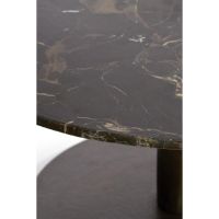 Light & Living Pazo ronde salontafel Ø76 cm - donkerbruin marmer/donkerbruin