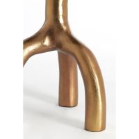 Light & Living Mello ronde bijzettafel Ø40,5 cm - glans bruin brons/glas taupe