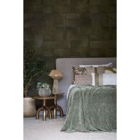 Light & Living Mello ronde bijzettafel Ø40,5 cm - glans bruin brons/glas taupe