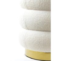 Lyall teddy poef - crème/goud