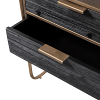 Polite nachtkastje metaal/hout antique brass van het woonmerk BePurehome