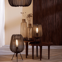 Plumeria tafellamp Ø25x45 cm zwart van het woonmerk Light & Living