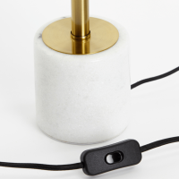 Medina tafellamp Ø20x35 cm glas mat wit/antiek brons van het woonmerk Light&Living