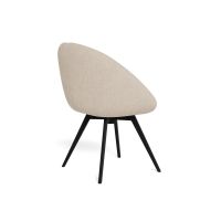 Nøra Jenna draaistoel | zwart metaal onderstel | stof Apia - zand