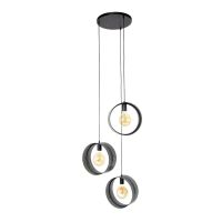 Guus hanglamp 3L ring geperforeerd - charcoal
