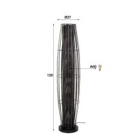 Demi vloerlamp 120 3L - charcoal
