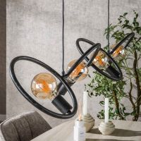 Hunter hanglamp 4-lichts - zwart