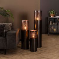 Odetta vloerlamp cilinder zwart nikkel ø25 x 120 cm van het woonmerk Fraaai