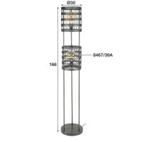 Ramiz vloerlamp 2L metaal van het woonmerk Fraaai